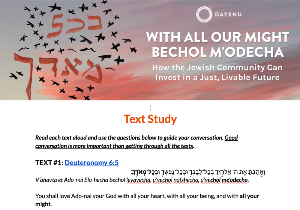 Jewish Text Study (Reishit Chochma)