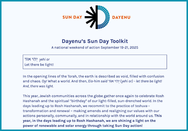 Sun Day toolkit